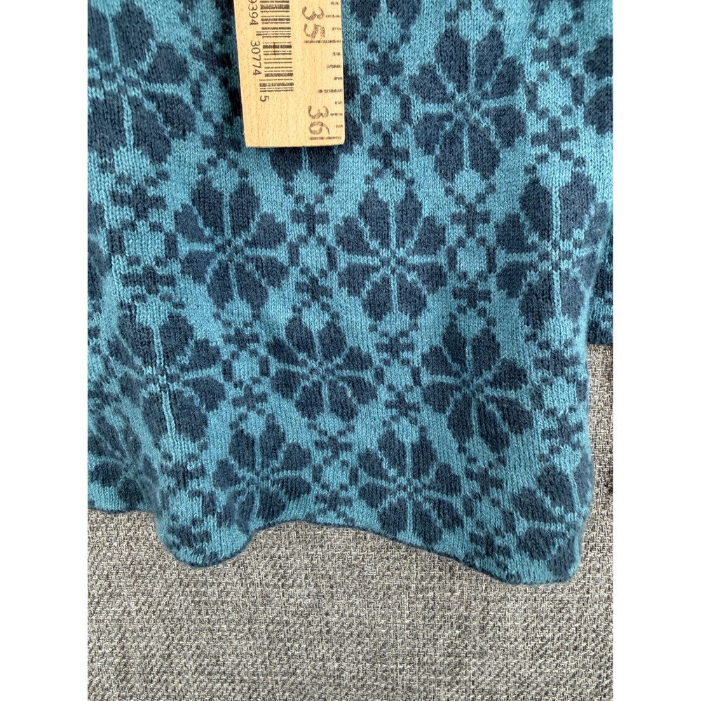 Gudrun Sjöden Blue Organic Cotton Wool Boho Button Front Long Duster Cardigan L - Picture 8 of 10